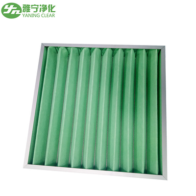 Synthetische Vezel Materiële G4 Geplooide Comité Filter 595x595x46mm Aluminiumkader