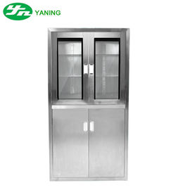 YANING Freestanding Seamless Stainless Steel 201 304  Medical Cabinet for Hospital and Clinic