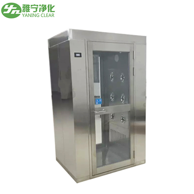 Yaning GMP roestvrijstalen schoonruimte lucht douche met lucht snelheid van 22-27m/s en 380V/50Hz apparatuur vermogen parameter