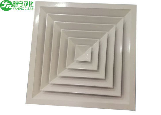 Van het de Inham de Vierkante Witte Aluminium van de luchtpijp Verspreider van de het Traliewerk Richtinglucht voor Cleanroom