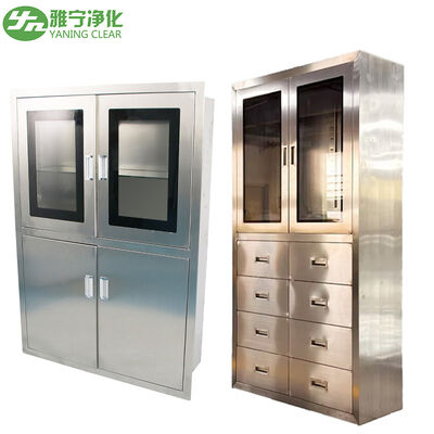 Medische kast met glazen deur van roestvrij staal 304 met vochtdichtheid voor de opslag van ziekenhuisgeneesmiddelen