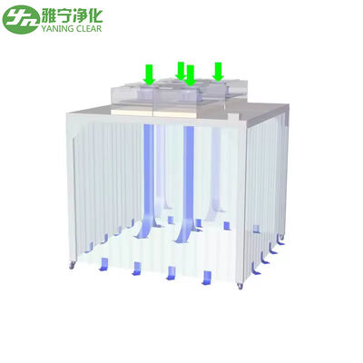 Aanpasbare grootte roestvrij staal SUS304 Clean Room Booth met HEPA filter 99,99% efficiëntie