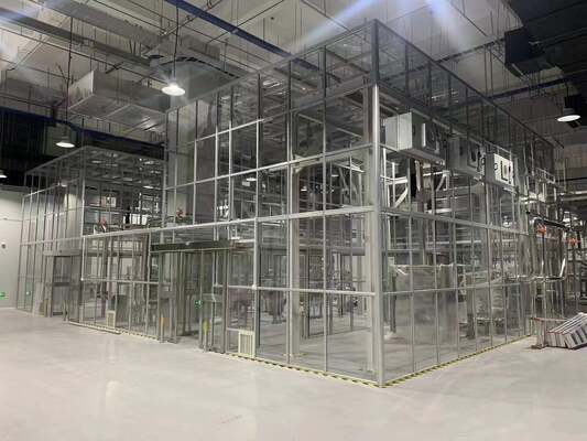 ISO 5 Cleanroom Booth met 304 Roestvrij Staal Constructie en HEPA H14 Filter voor Farmaceutische Poederbehandeling