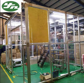 Zaal van de de Muur Draagbare Schone Cabine van het aluminiumkader de Acryl voor Indonisia-Pakketindustrie